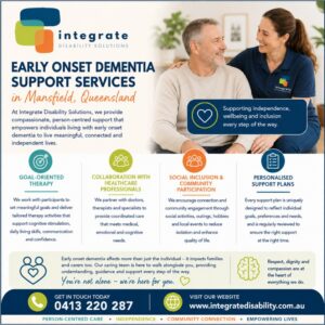 NDIS early onset dementia provider Mansfield QLD