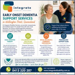 NDIS early onset dementia provider Wellington Point QLD