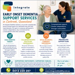 NDIS early onset dementia provider Carbrook QLD