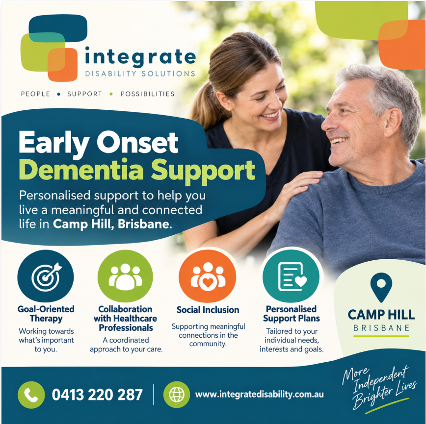 NDIS early onset dementia services Camp Hill QLD